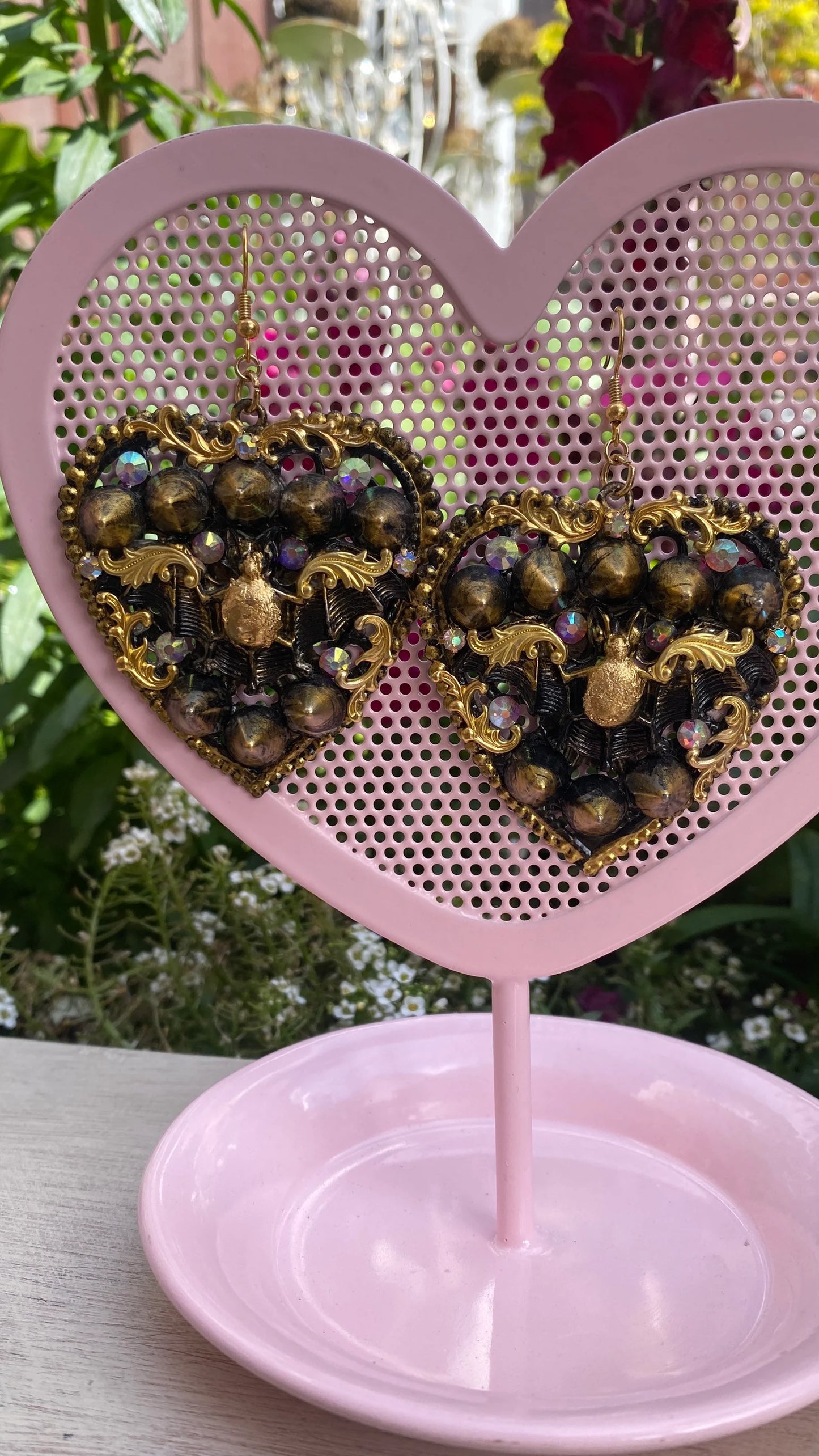 Large Bat heart Earrings