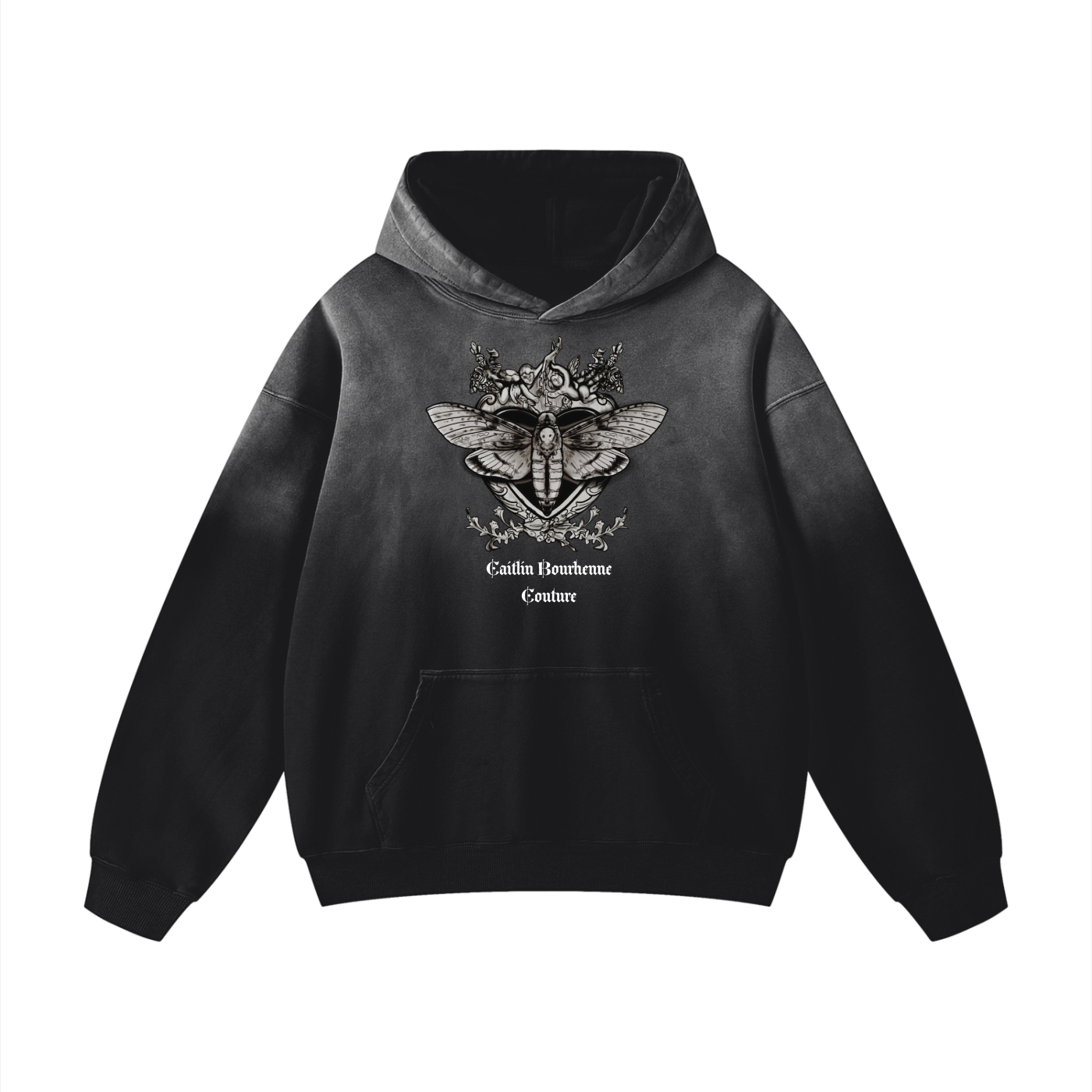 Death Moth Heavyweight Sunfade Oversized Hoodie