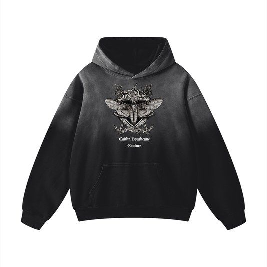 Death Moth Heavyweight Sunfade Oversized Hoodie