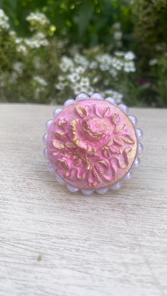 Pink Cameo Ring