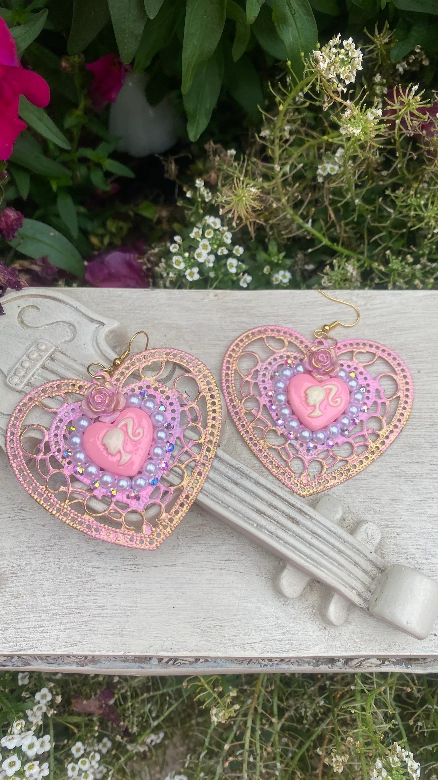 Doll Large heart Earrings