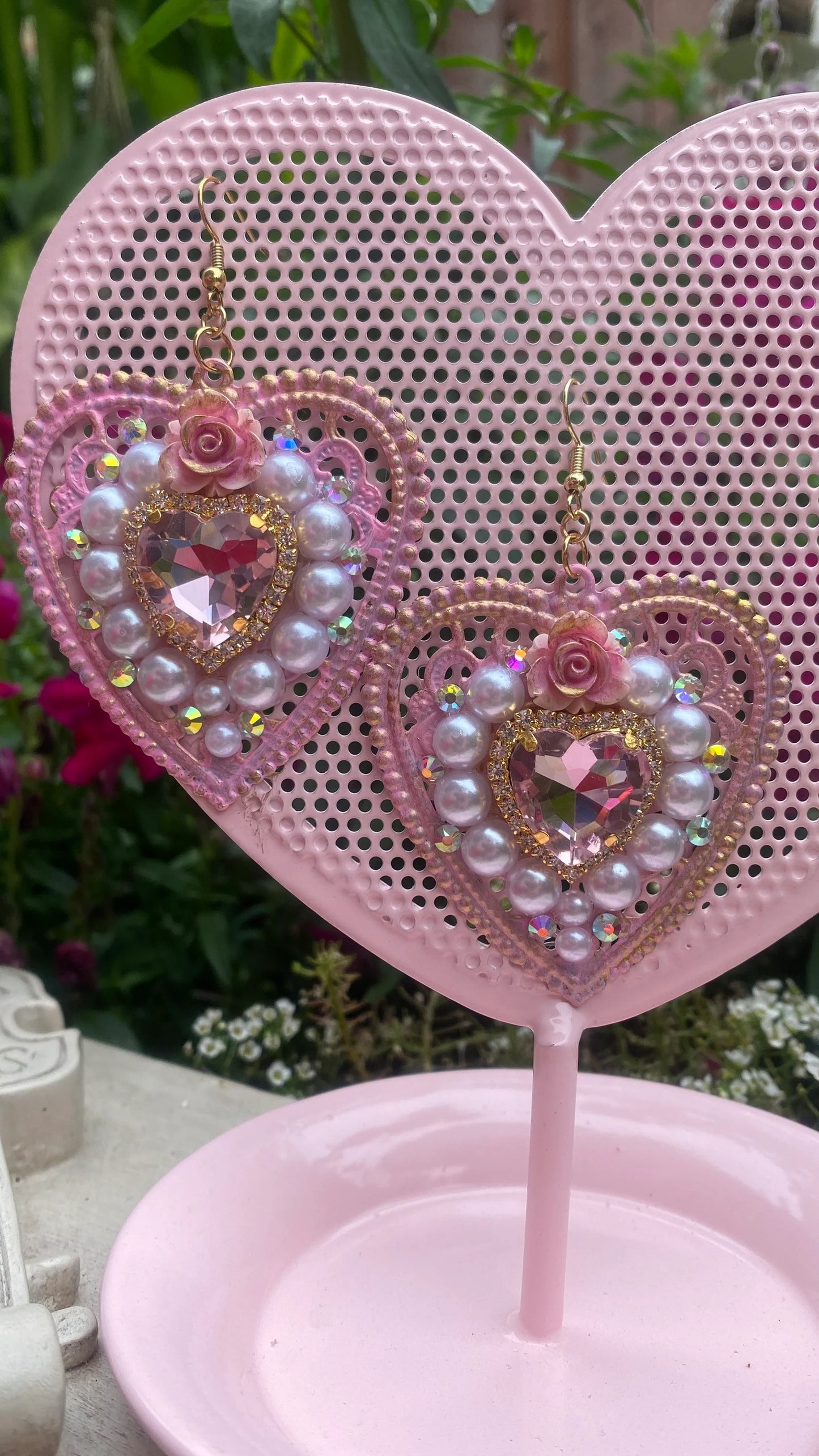 Pink heart Earrings