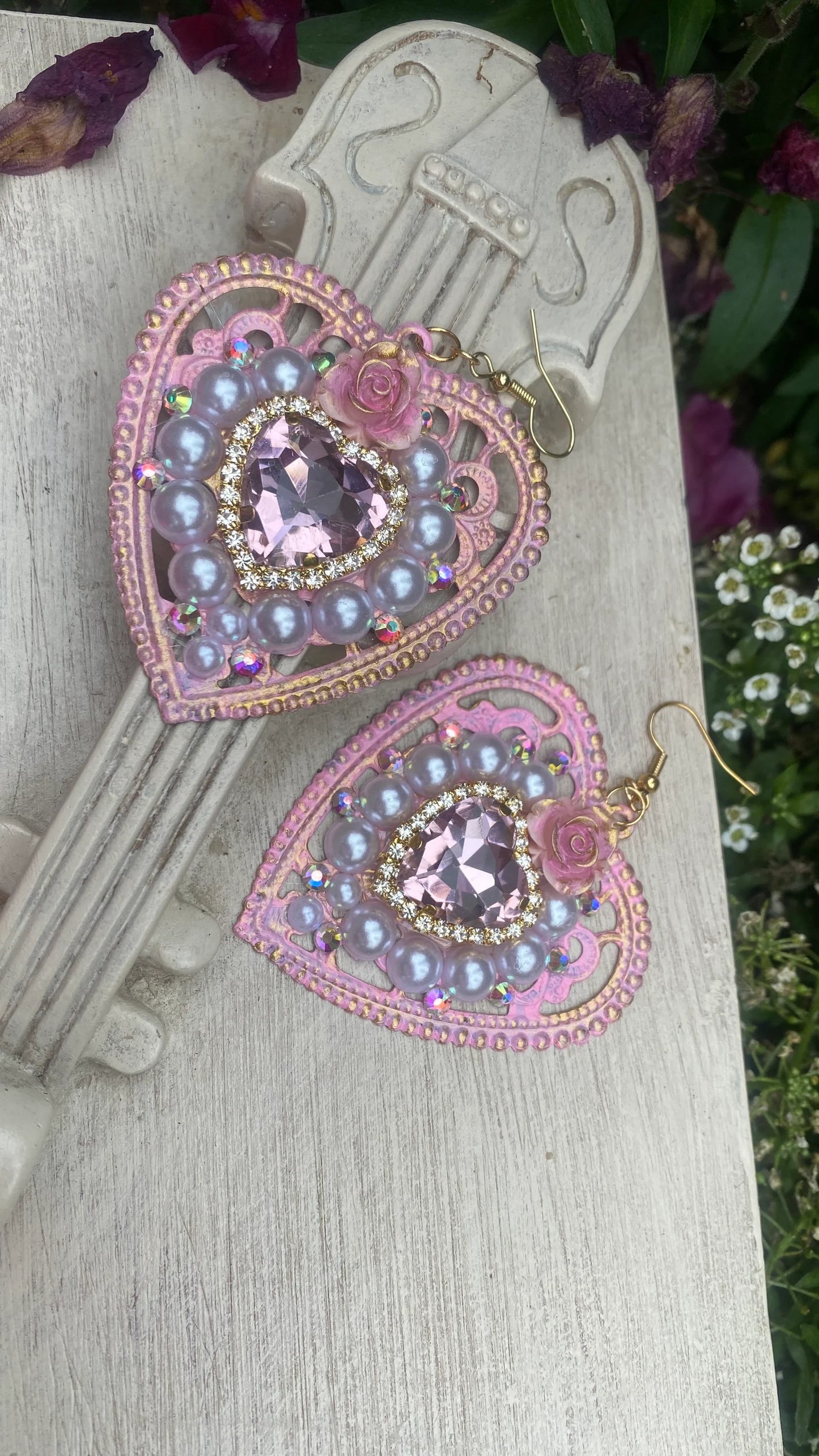 Pink heart Earrings