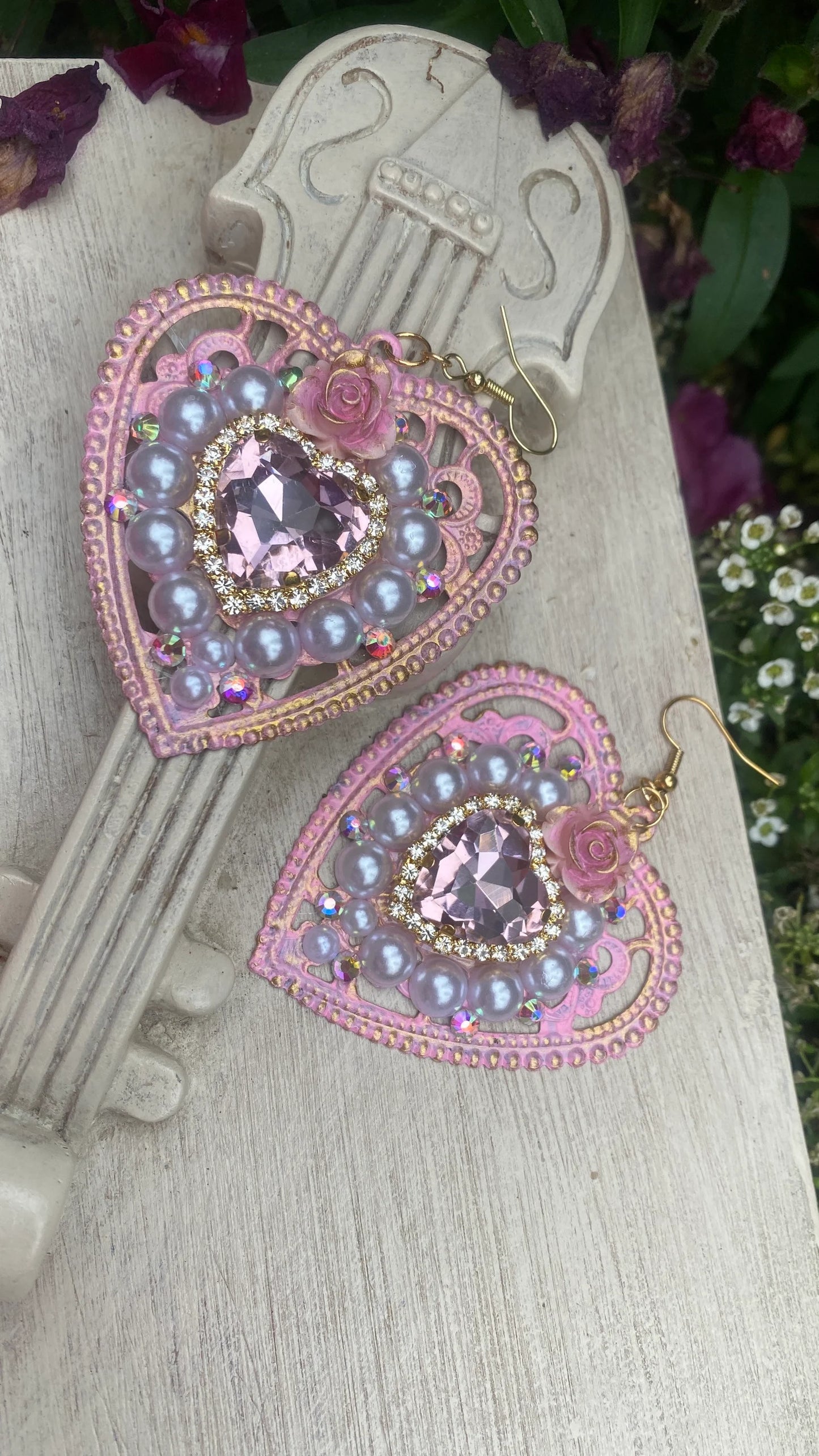 Pink heart Earrings