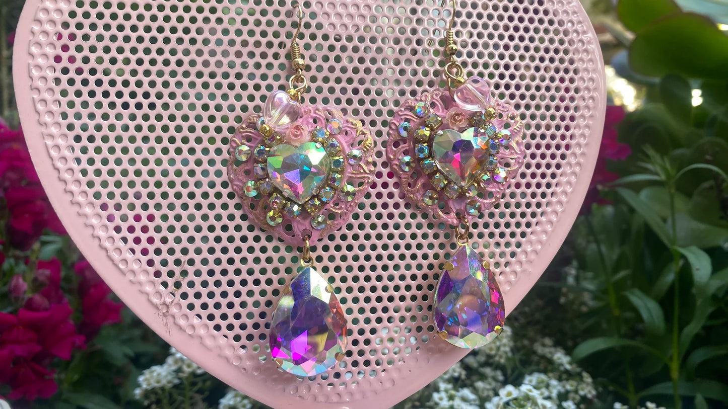 Pink heart Earrings