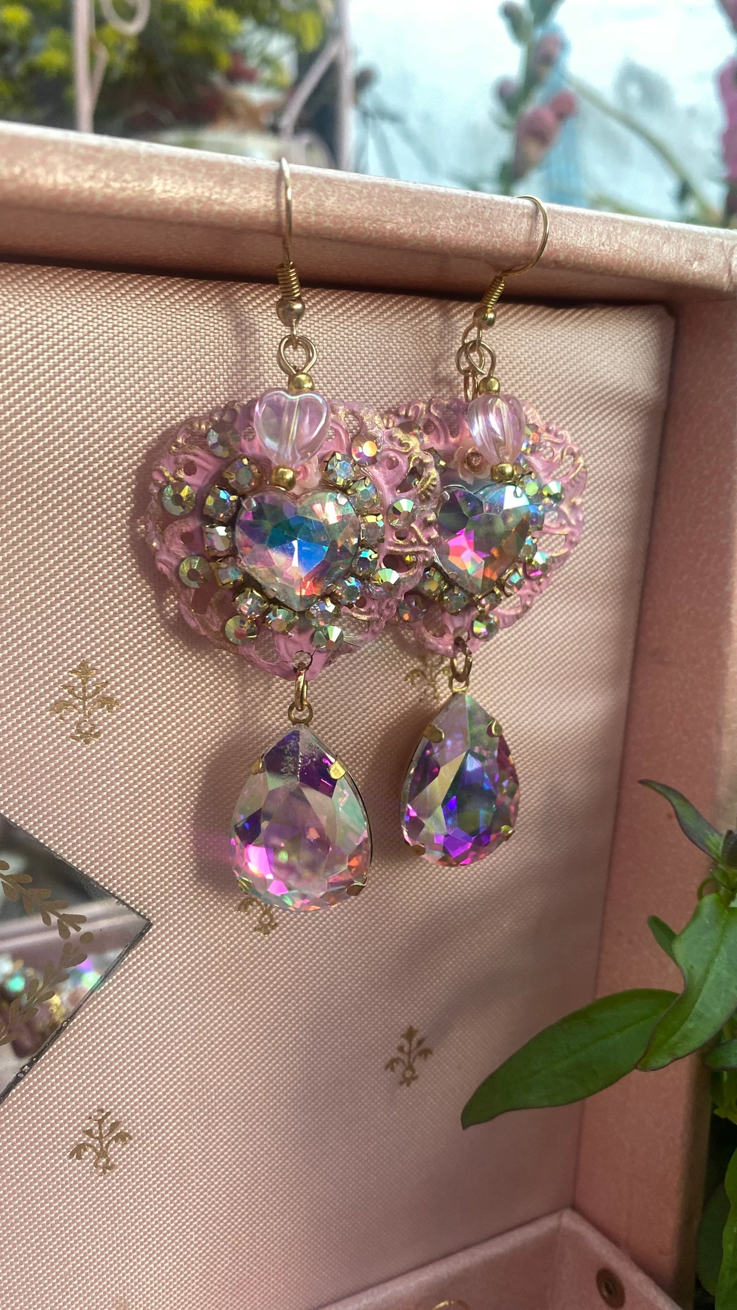 Pink heart Earrings