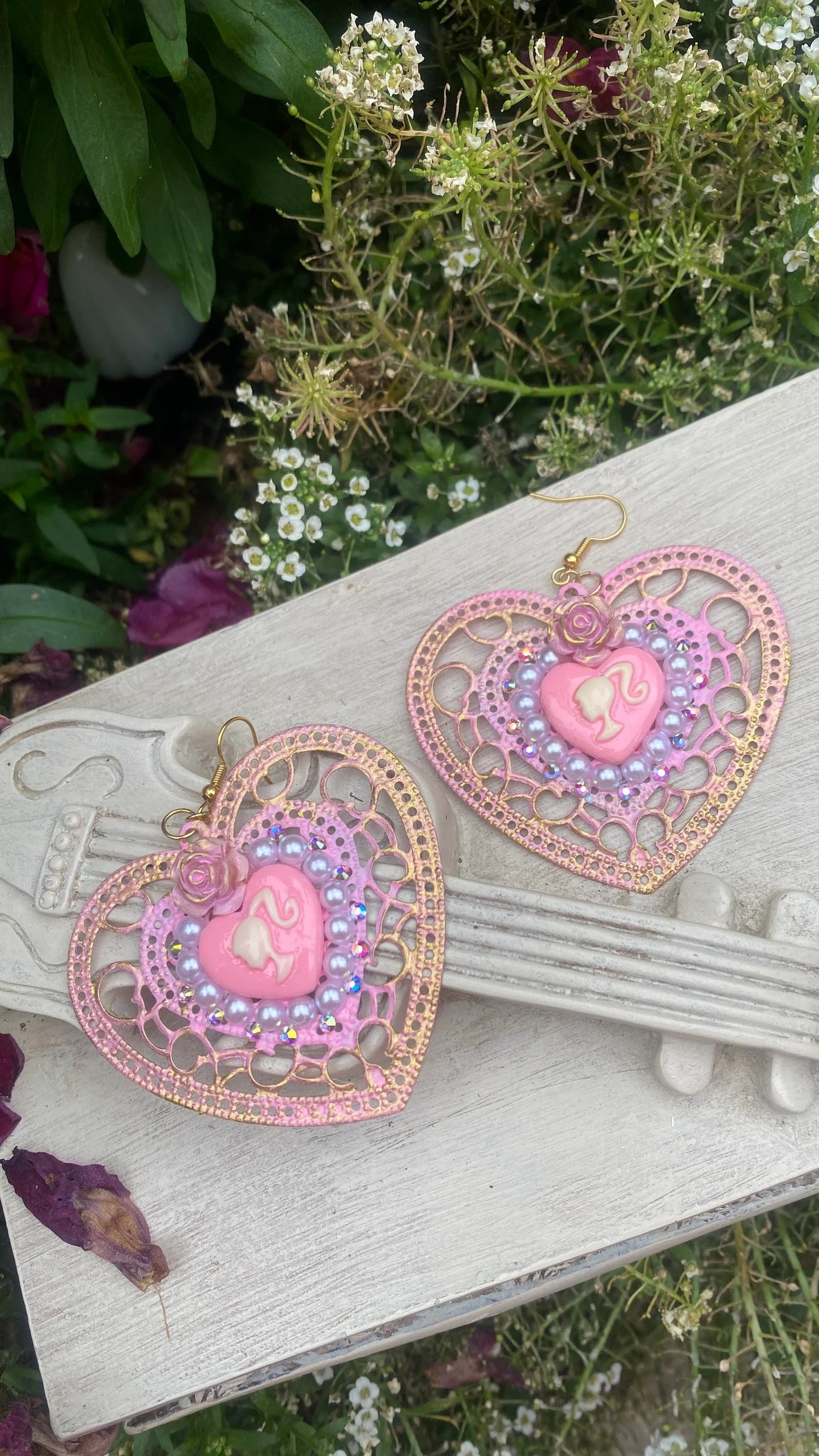 Doll Large heart Earrings