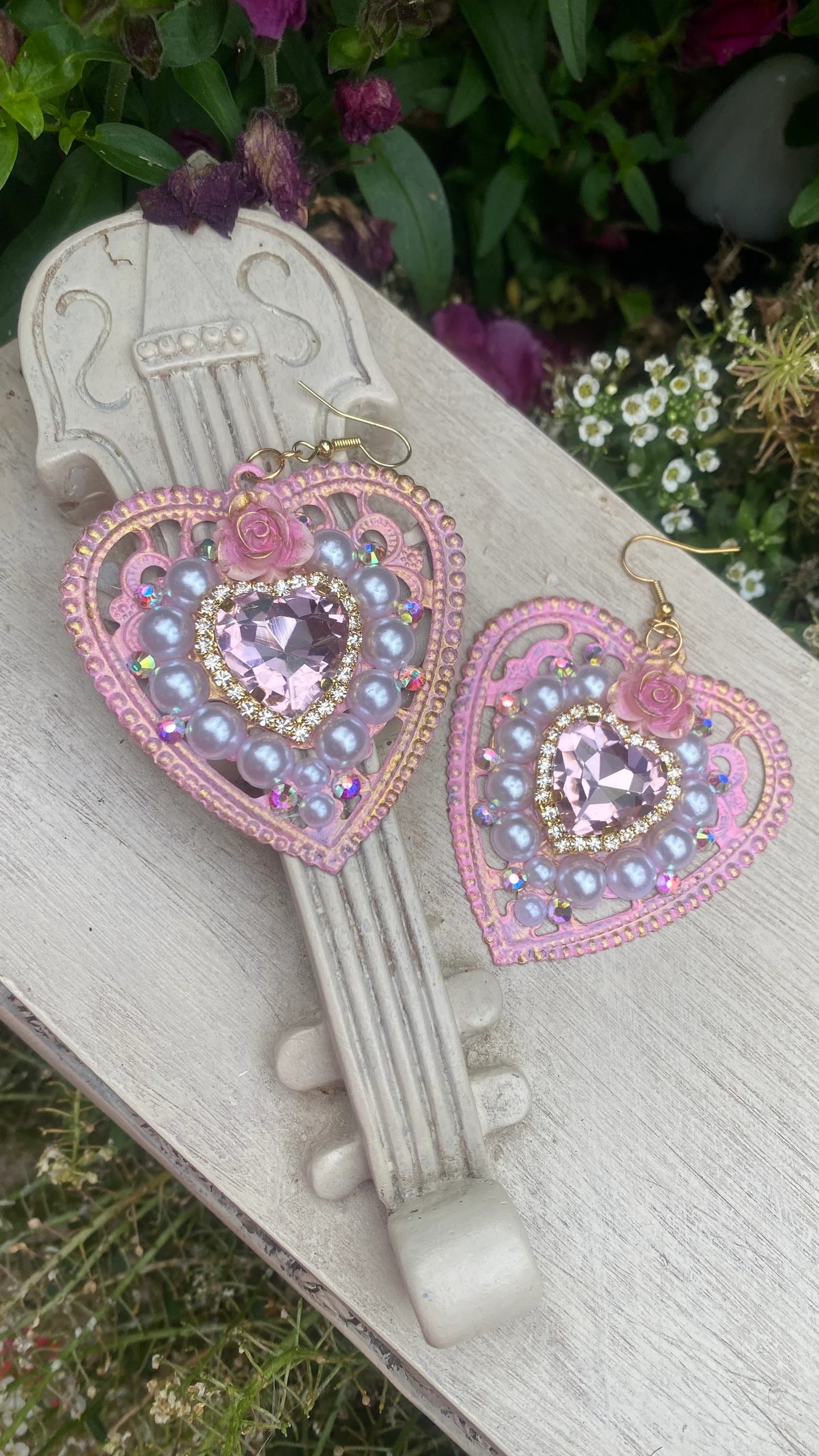 Pink heart Earrings