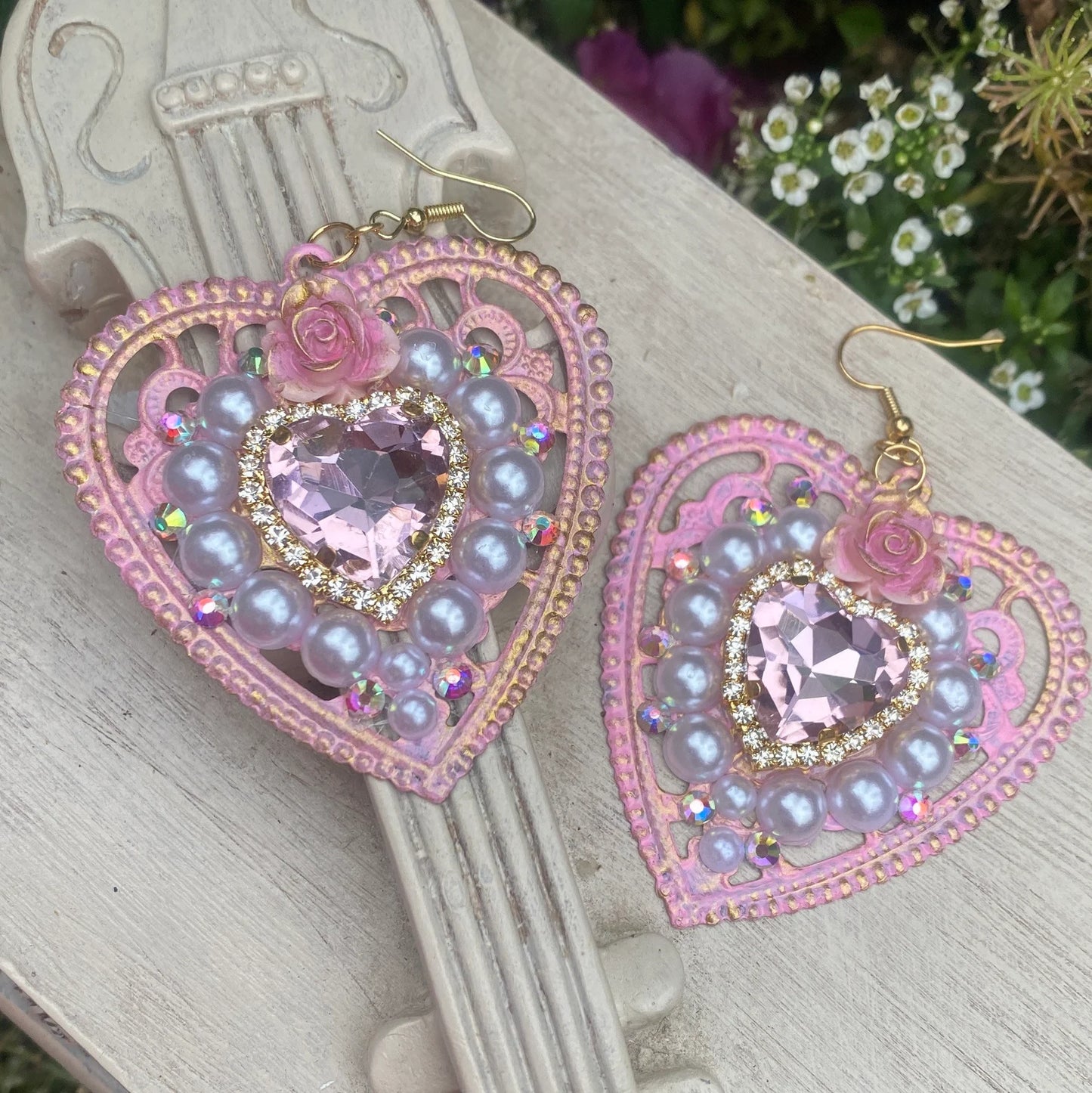 Pink heart Earrings