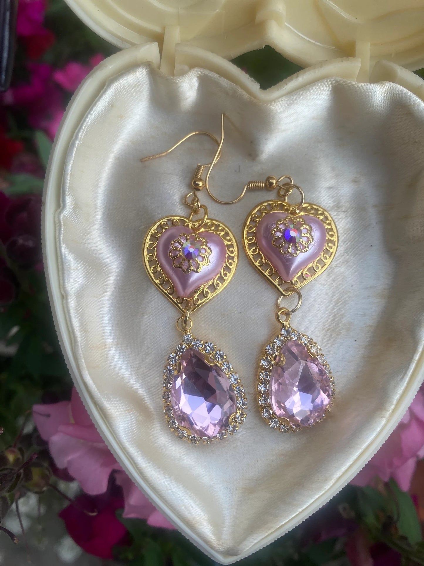 Pink heart Earrings